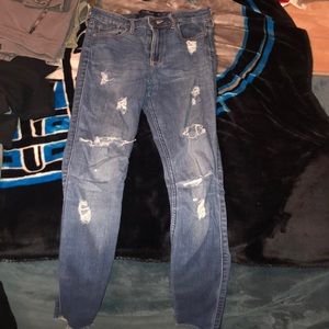 High rise Ripped jeans